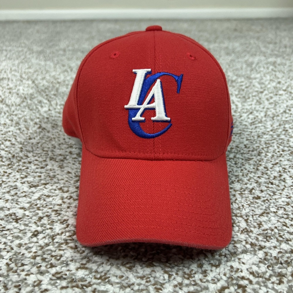 Los Angeles Clippers Mens Hat Large Flex Red Reebok Basketball NBA Cap Logo